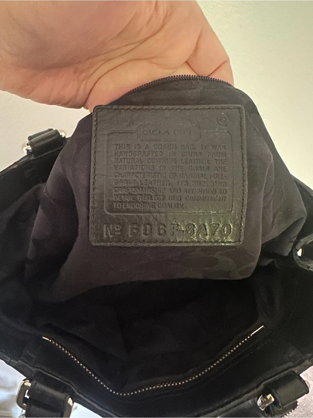 Coach Hampton Black Leather bag
